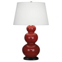 Robert Abbey 335X - Oxblood Triple Gourd Table Lamp