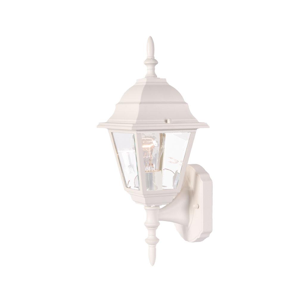 Builder&#39;s Choice Collection Wall-Mount 1-Light Outdoor Textured White Fixture