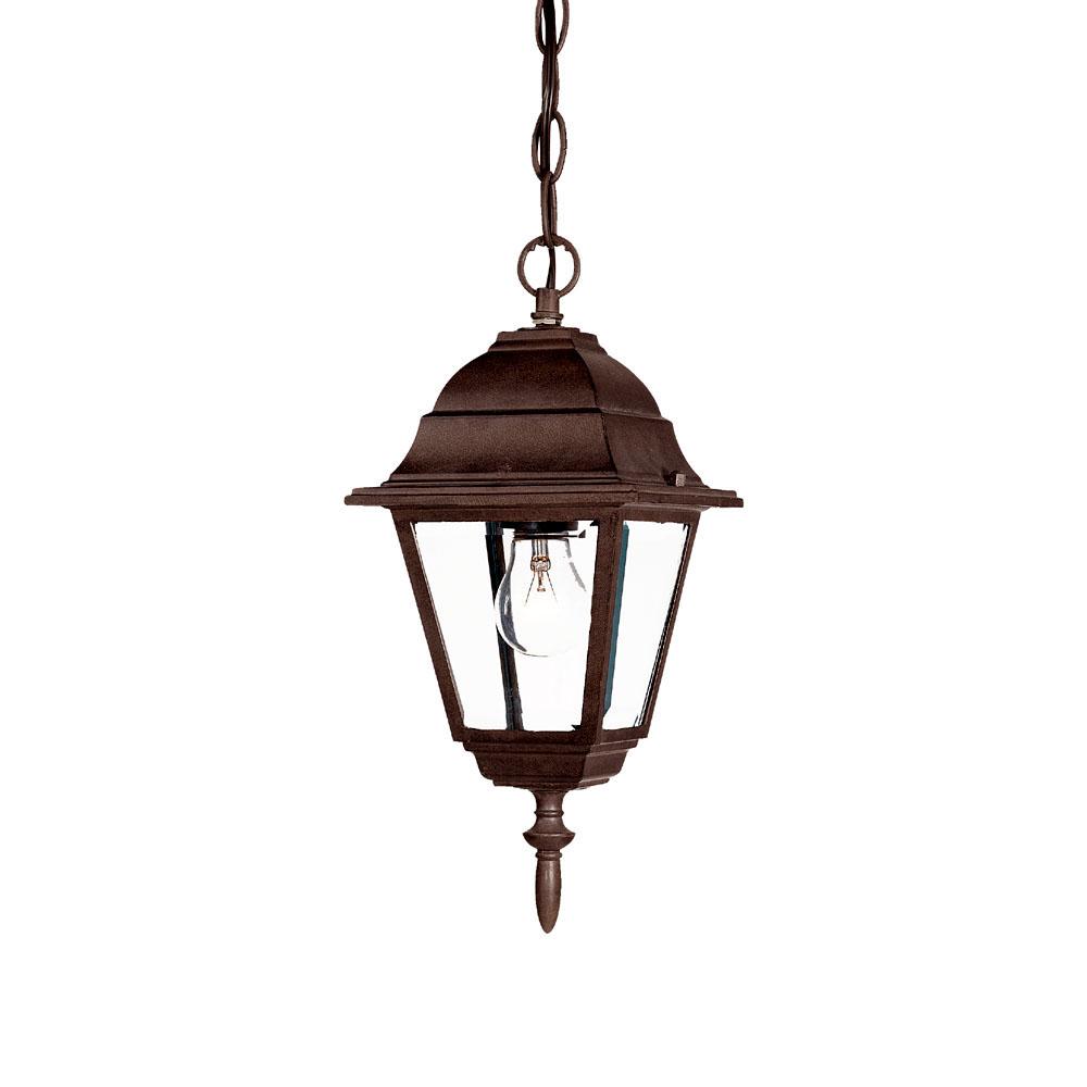 Builder&#39;s Choice Collection 1-Light Outdoor Burled Walnut Hanging Lantern