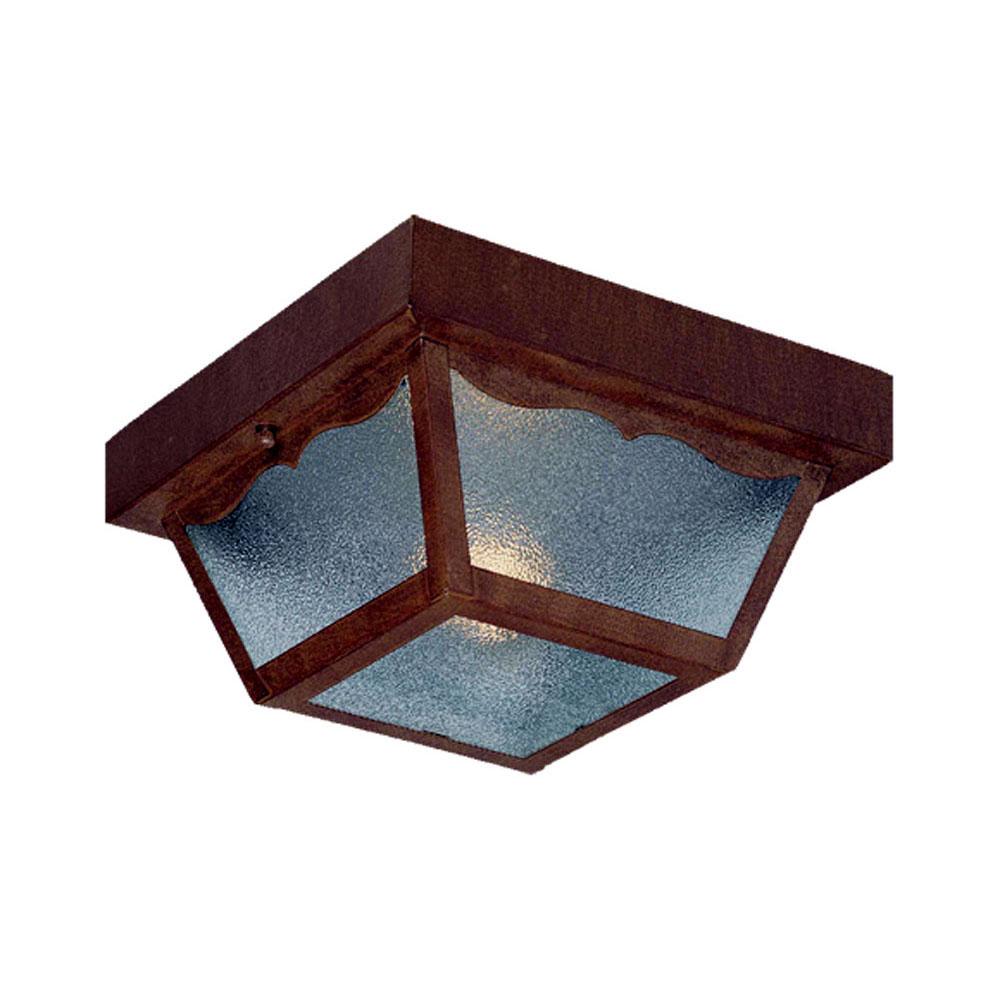Builder&#39;s Choice Collection Ceiling-Mount 1-Light Outdoor Burled Walnut Light Fixture