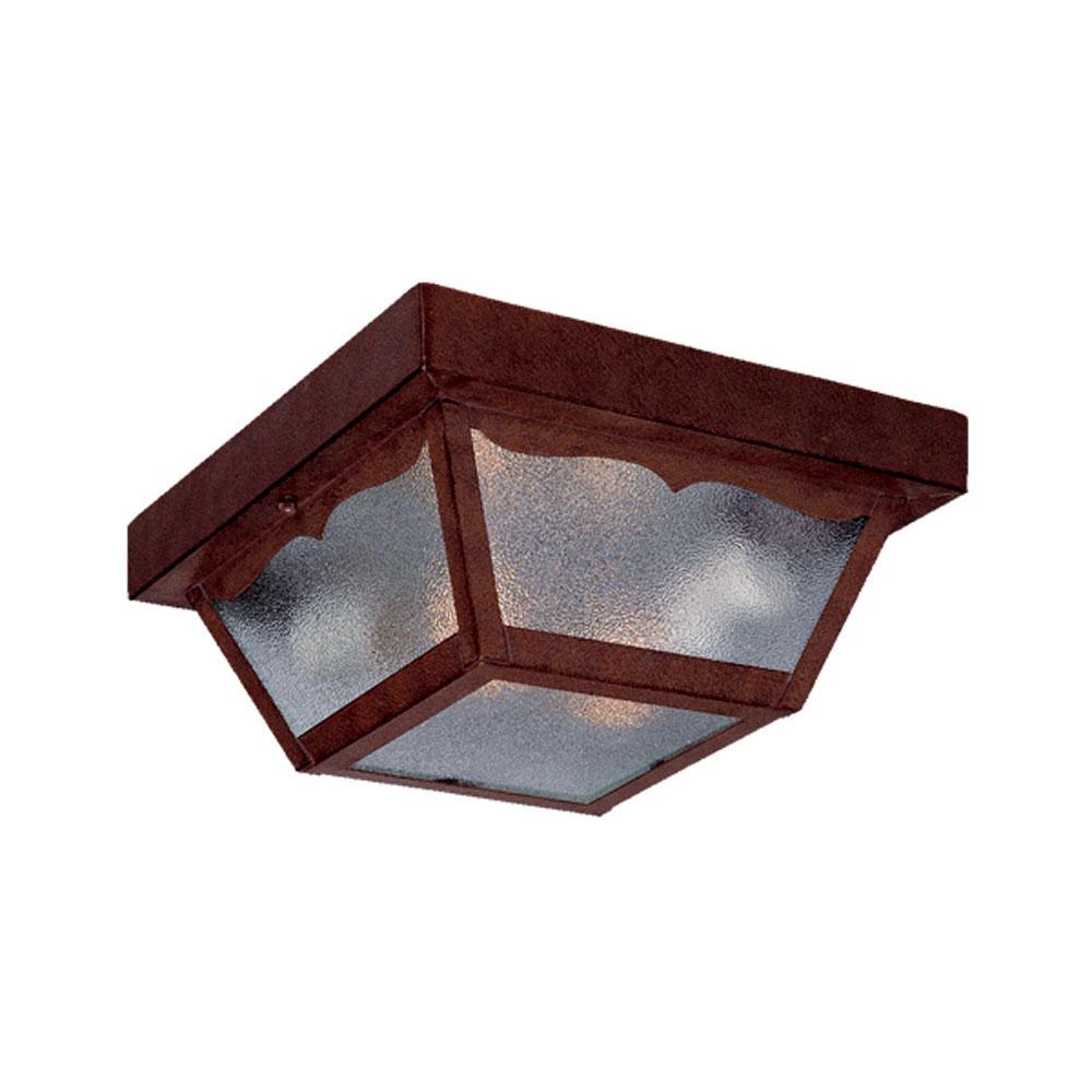 Builder&#39;s Choice Collection Ceiling-Mount 2-Light Outdoor Burled Walnut Light Fixture