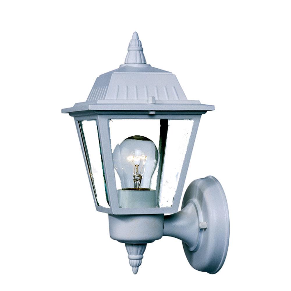 Builder&#39;s Choice Collection Wall-Mount 1-Light Outdoor Textured White Light Fixture
