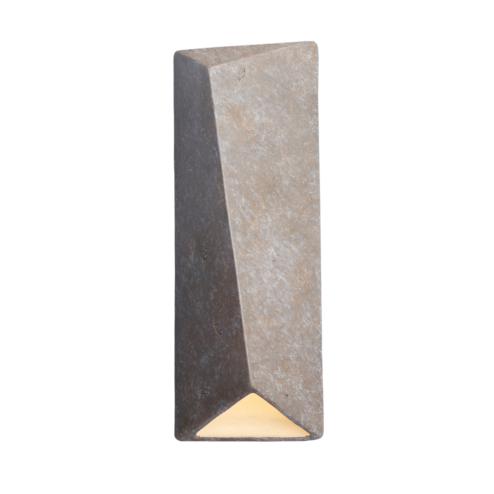 Large Diagonal Rectangle LED Wall Sconce (Closed Top)