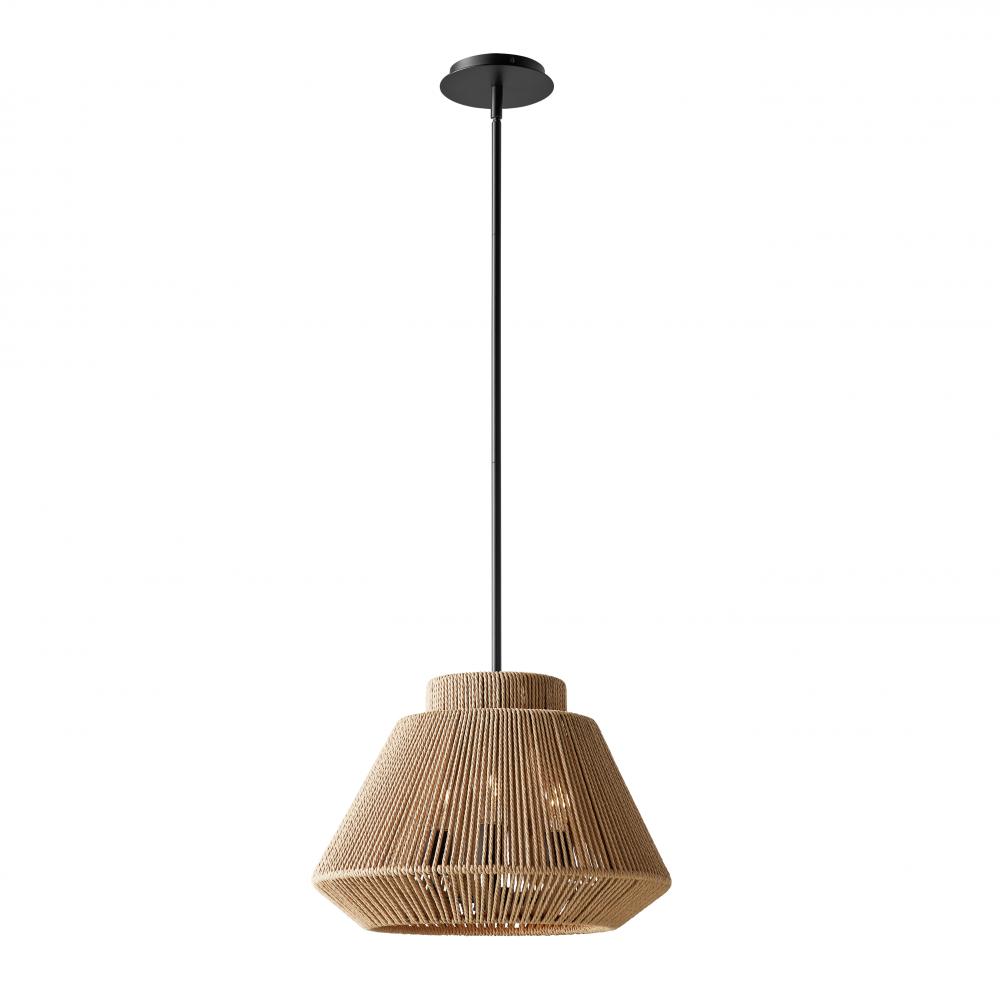Nido 18&#34; Natural Rope 3-Light Pendant