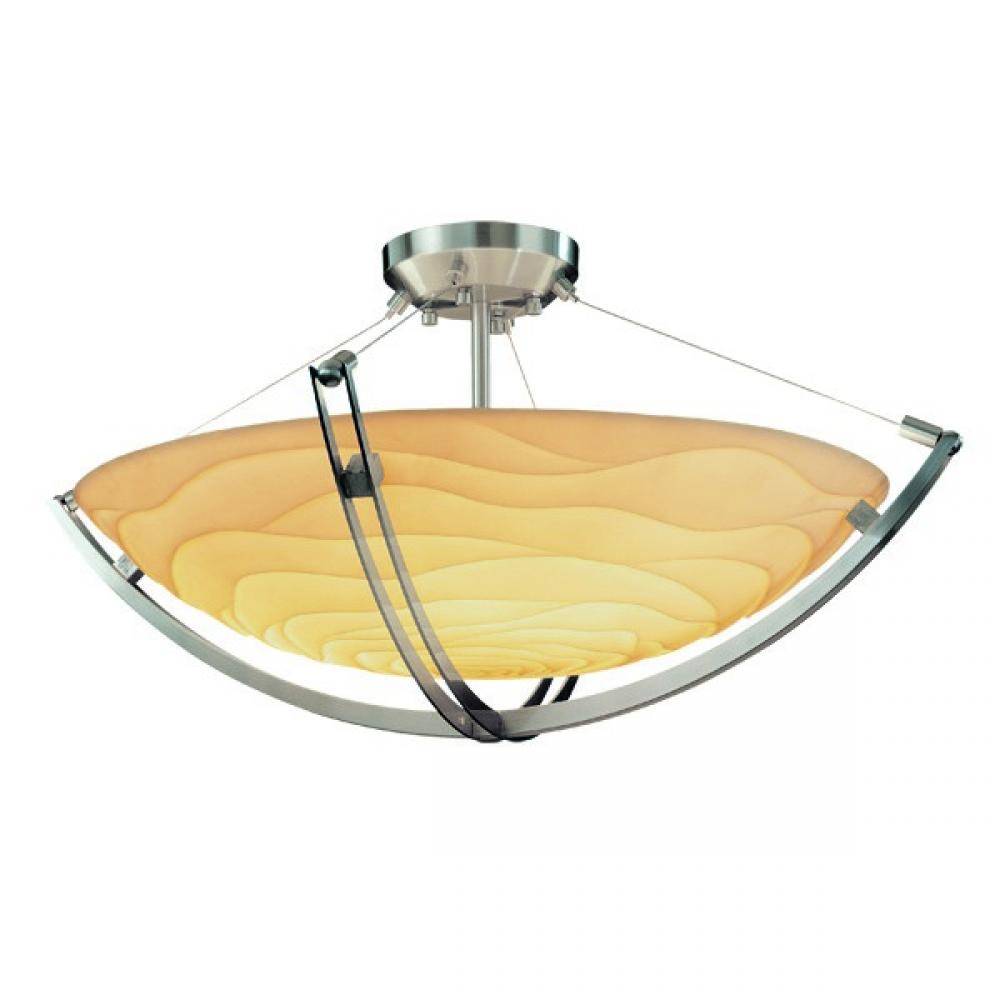 24&#34; Semi-Flush Bowl w/ Crossbar