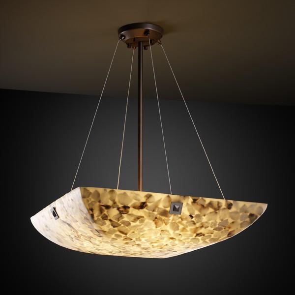 36&#34; Pendant Bowl w/ PAIR CYLINDRICAL FINIALS