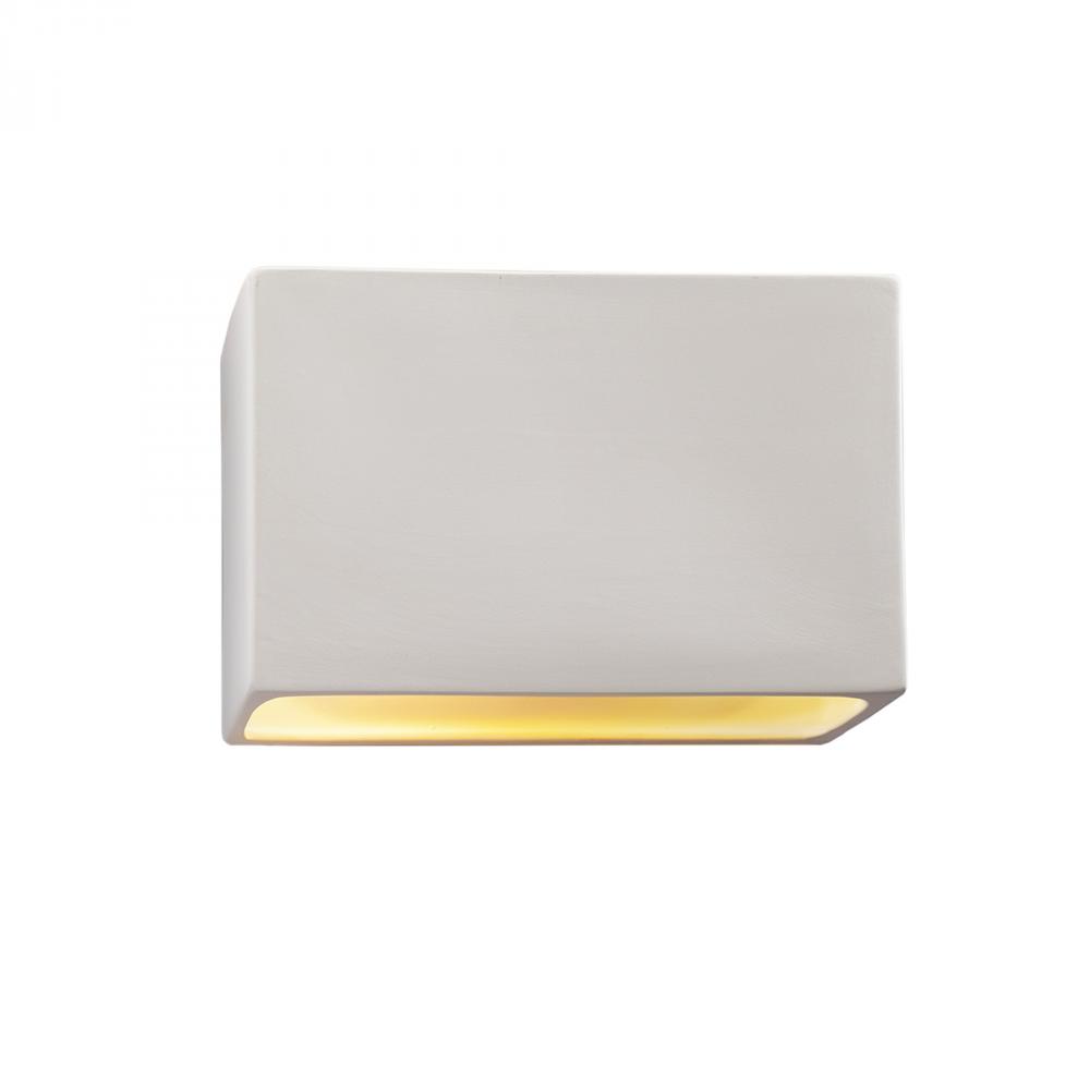 Large ADA Wide Rectangle LED Wall Sconce - Closed Top