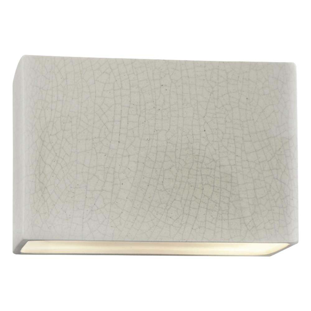 Large ADA Wide Rectangle LED Wall Sconce - Closed Top