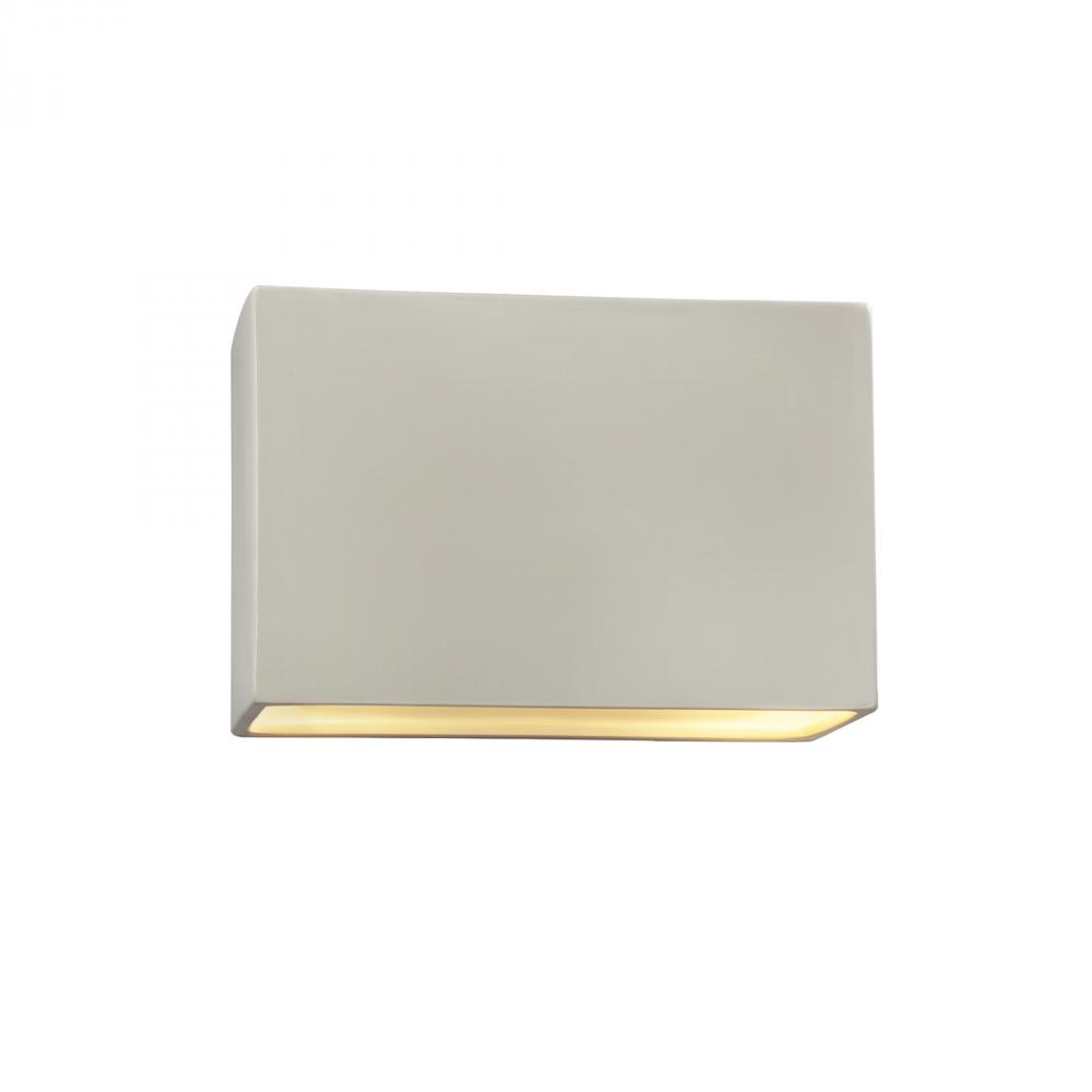 Large ADA Wide Rectangle LED Wall Sconce - Closed Top