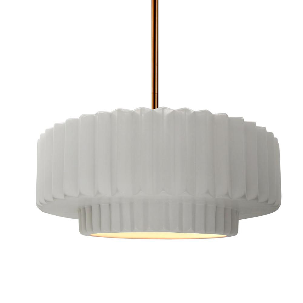 Medium Tier Pleated LED Pendant