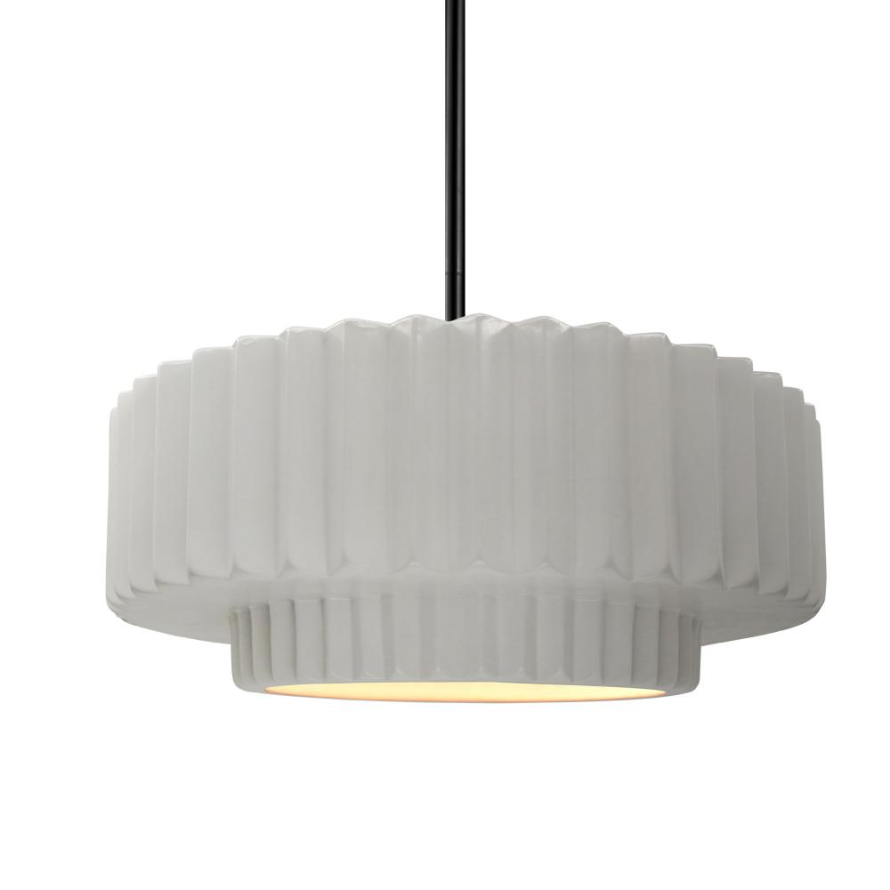 Medium Tier Pleated LED Pendant