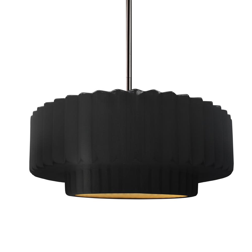 Medium Tier Pleated LED Pendant