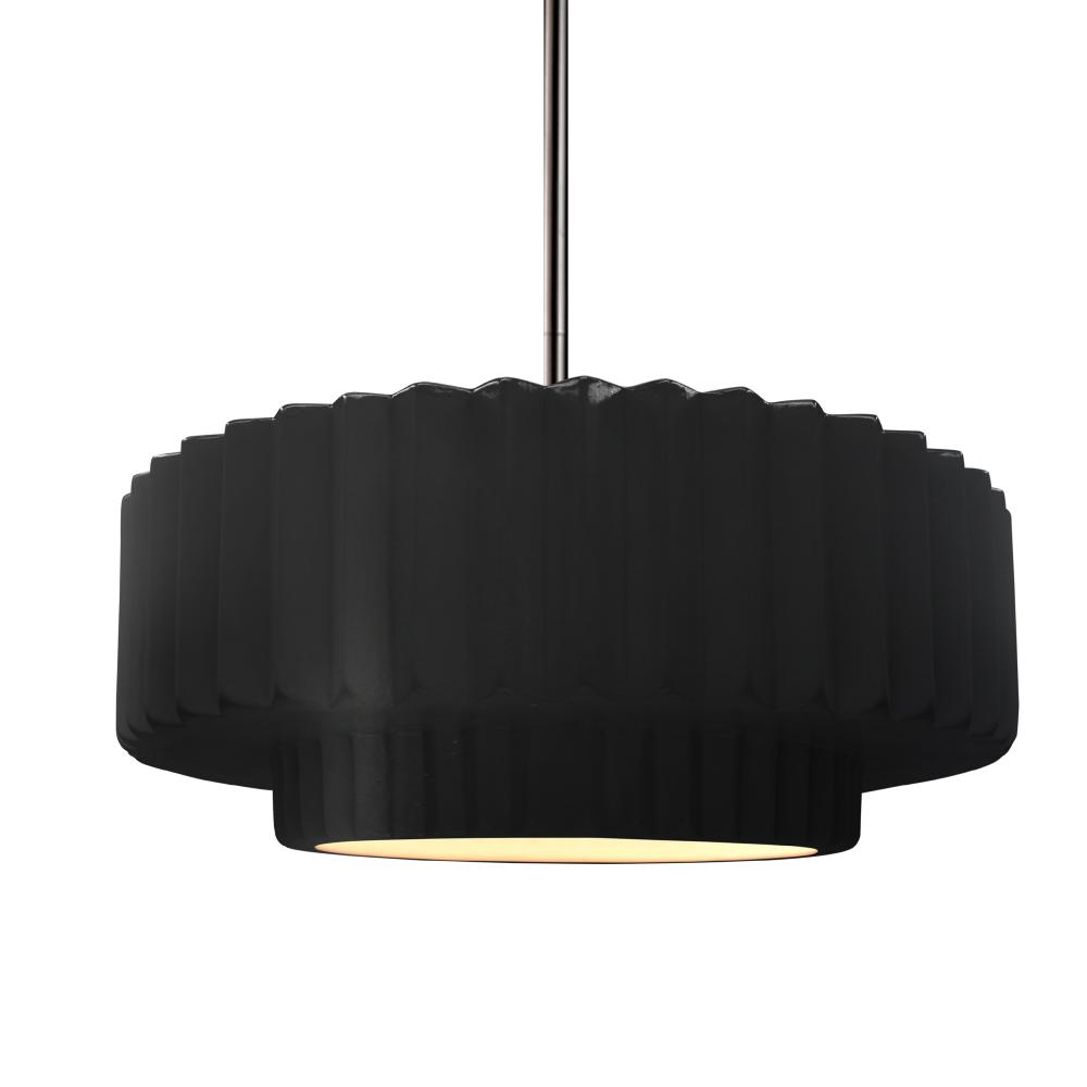 Medium Tier Pleated LED Pendant