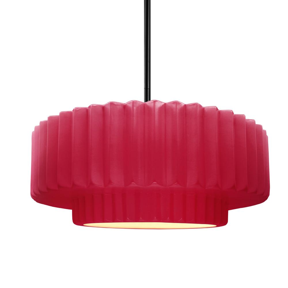 Medium Tier Pleated LED Pendant