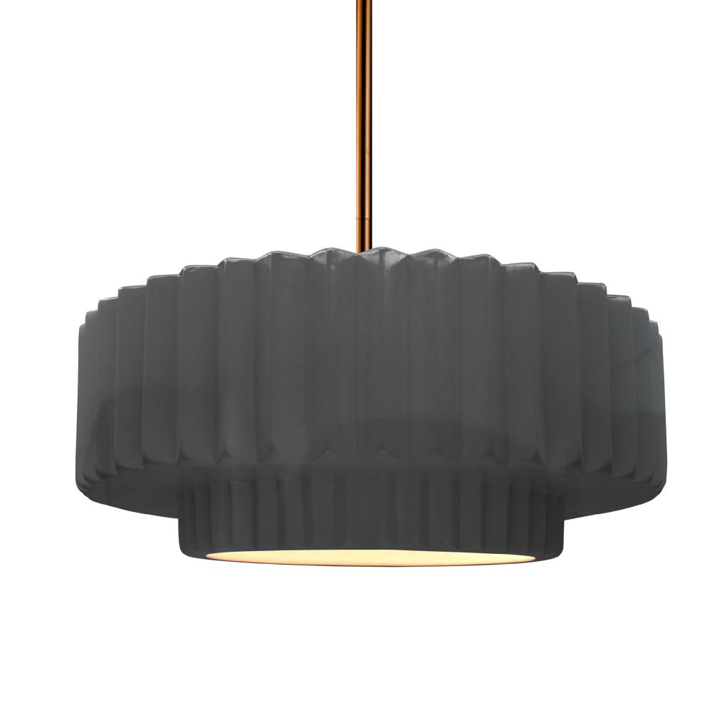 Medium Tier Pleated LED Pendant