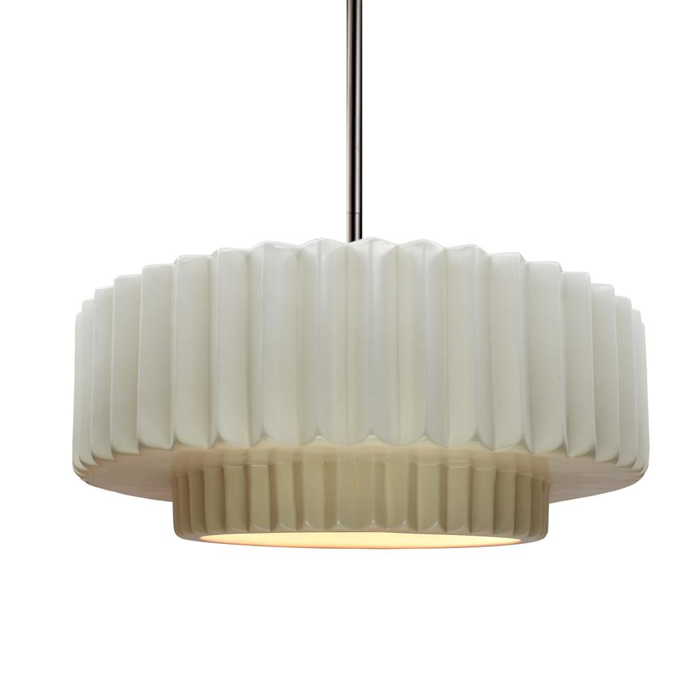 Medium Tier Pleated LED Pendant