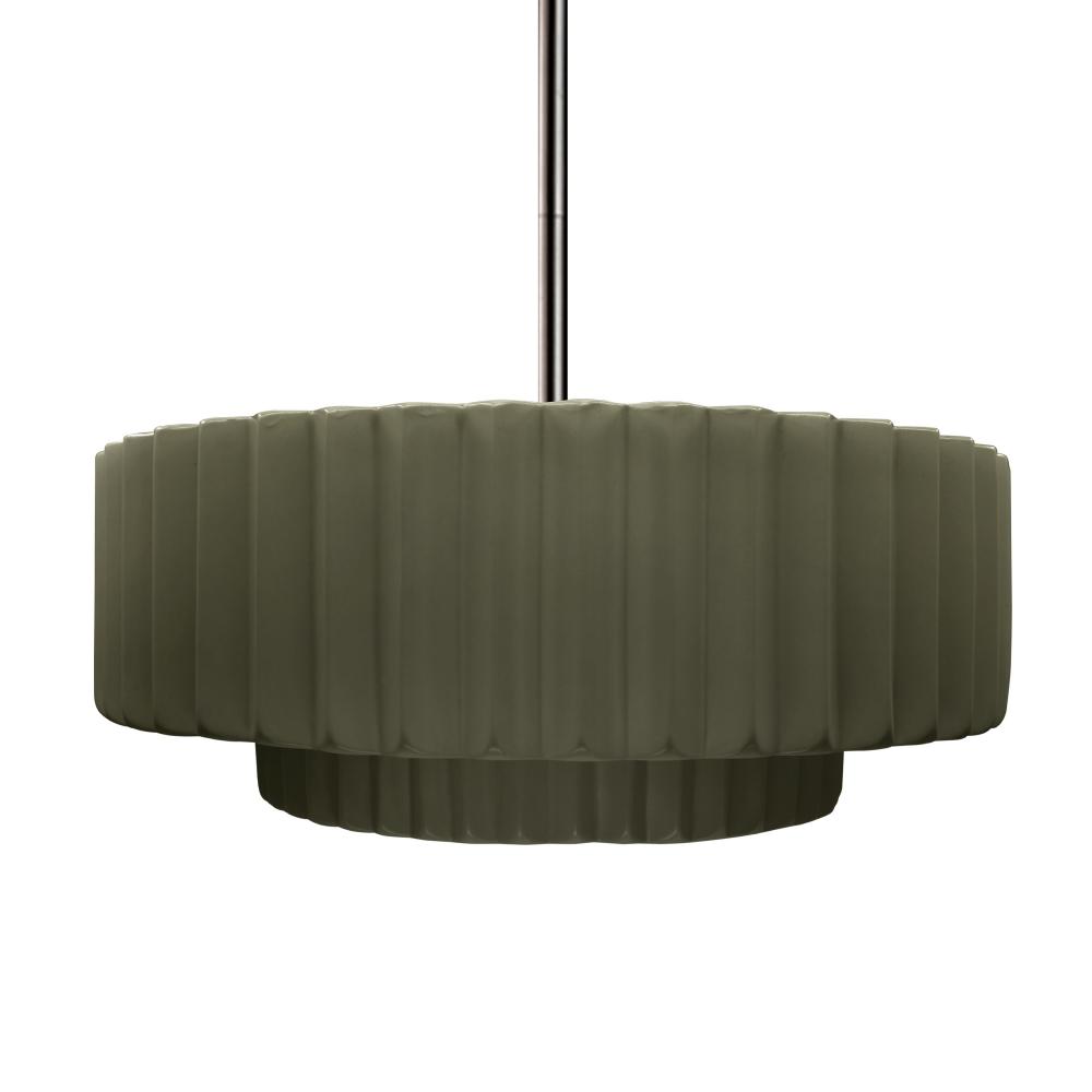 Large Tier Pleated 1-Light Pendant