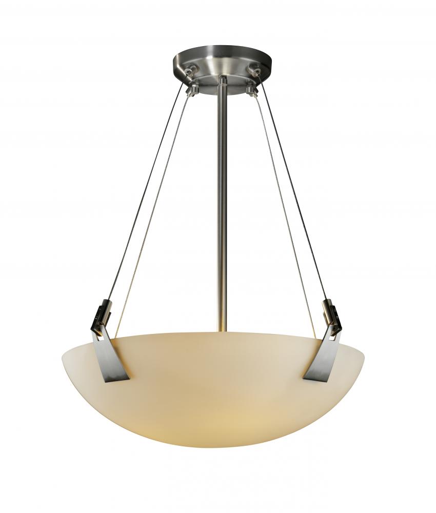 18&#34; LED Pendant Bowl w/ Tapered Clips