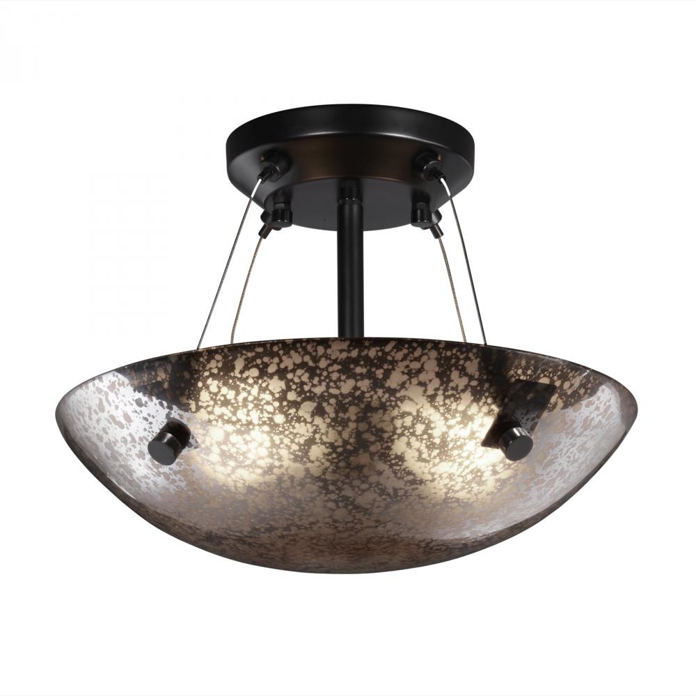 14&#34; LED Semi-Flush Bowl w/ Finials