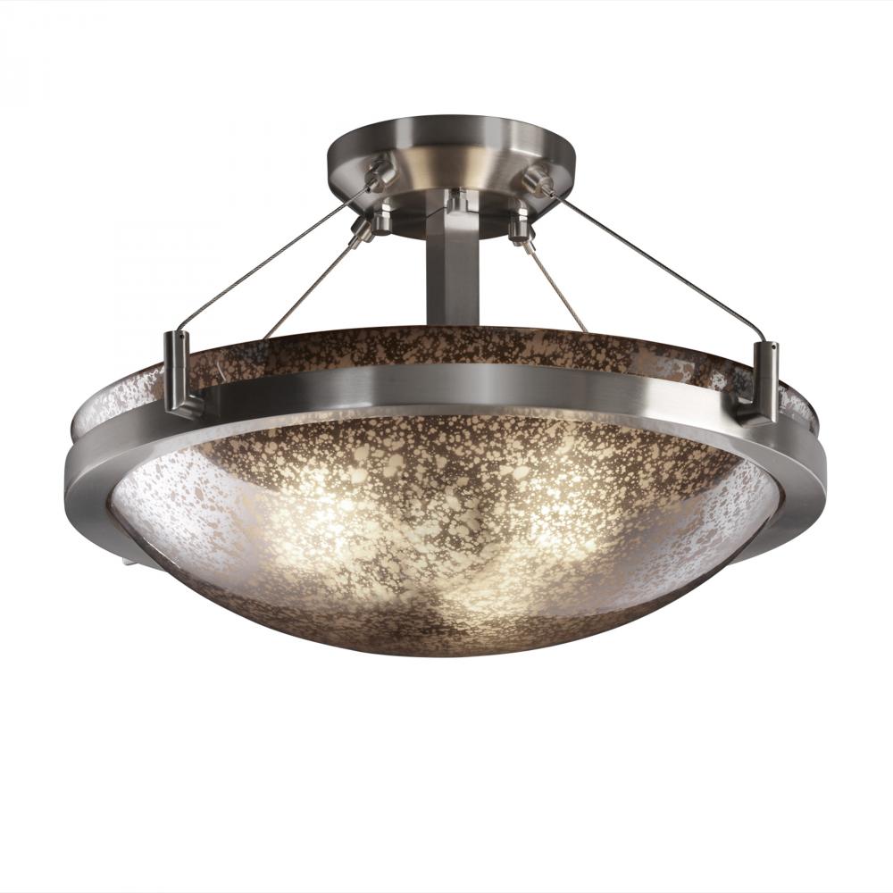 18&#34; LED Semi-Flush Bowl w/ Ring