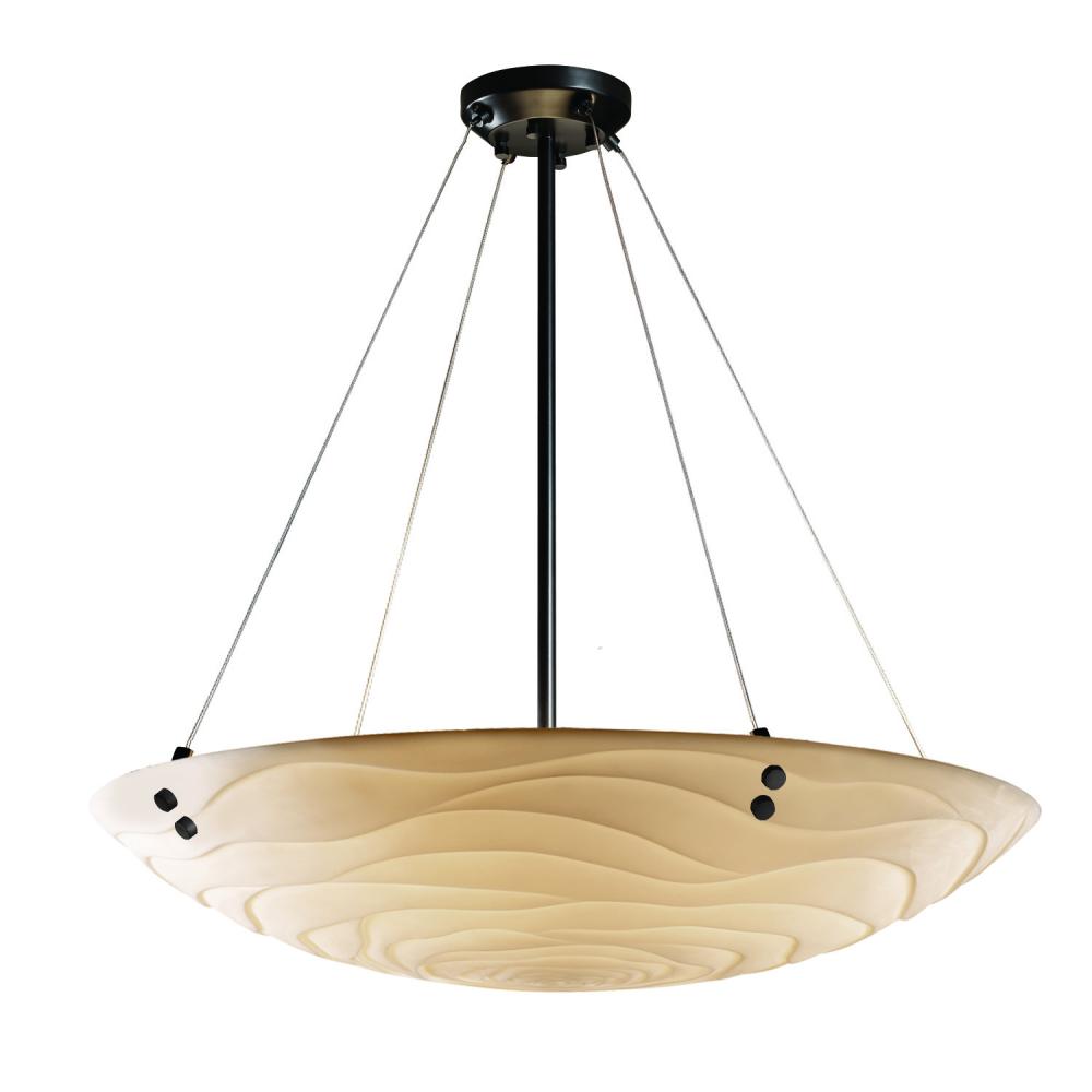 36&#34; Pendant Bowl w/ PAIR CYLINDRICAL FINIALS