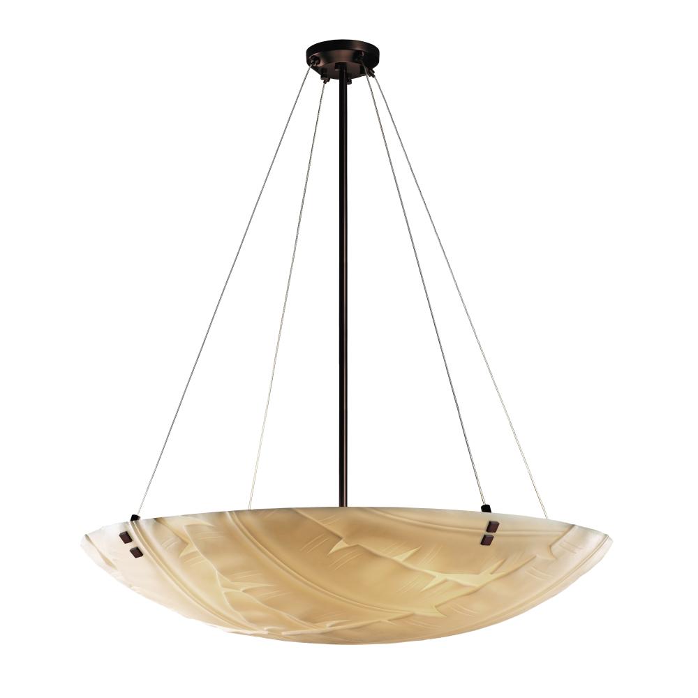 48&#34; LED Pendant Bowl w/ PAIR SQUARE FINIALS