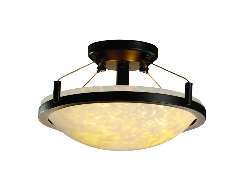 14" LED Semi-Flush Bowl w/ Ring