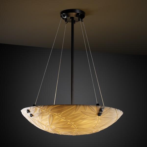 24&#34; Pendant Bowl w/ PAIR CYLINDRICAL FINIALS