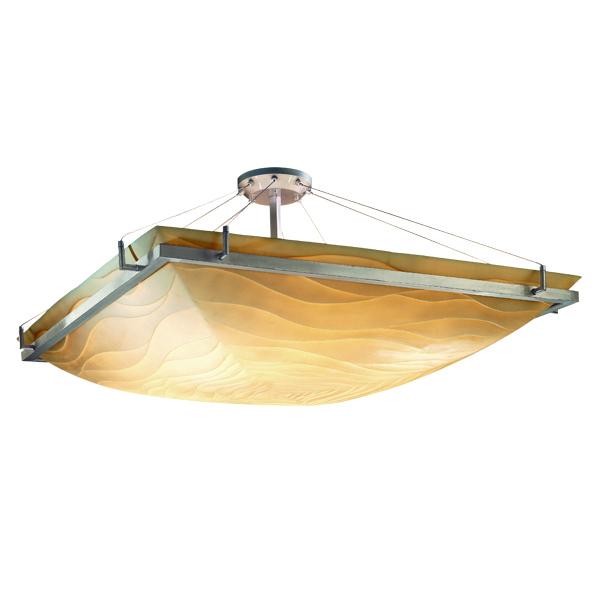 36&#34; Square Semi-Flush Bowl w/ Ring