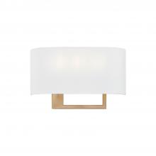 Justice Design Group FAB-4334-WHTE-BRSS - Callie ADA 3-Light Wall Sconce