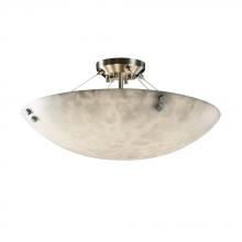 Justice Design Group CLD-9652-35-NCKL-F5 - 24" Semi-Flush Bowl w/ CONCENTRIC SQUARES FINIALS