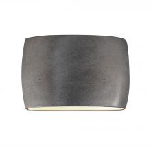 Justice Design Group CER-8899W-ANTS - Wide ADA Large Oval Outdoor LED Wall Sconce - Open Top & Bottom