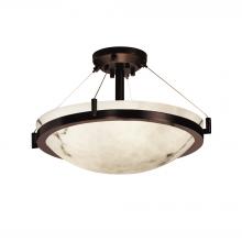 Justice Design Group FAL-9681-35-DBRZ-LED3-3000 - 18" LED Semi-Flush Bowl w/ Ring