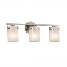 Justice Design Group FSN-8453-10-WEVE-NCKL-LED3-2100 - Atlas 3-Light LED Bath Bar