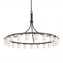 Justice Design Group FSN-8736-10-OPAL-MBLK-LED21-14700 - Dakota Downlight 21-Light 1-Tier LED Chandelier