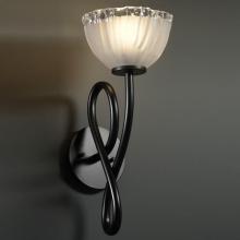 Justice Design Group GLA-8911-26-WTFR-MBLK - Capellini 1-Light Wall Sconce