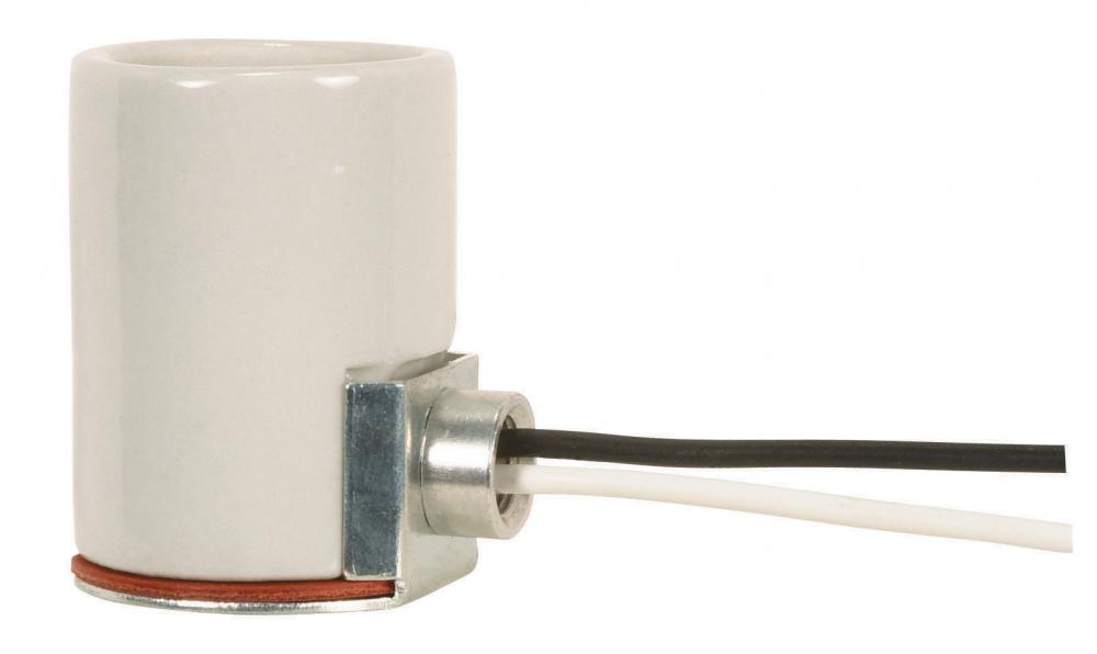 Keyless Porcelain Socket With Side Mount Bushing; 1/8 IPS Cap; 9&#34; AWM BMW 150C Leads; CSSNP
