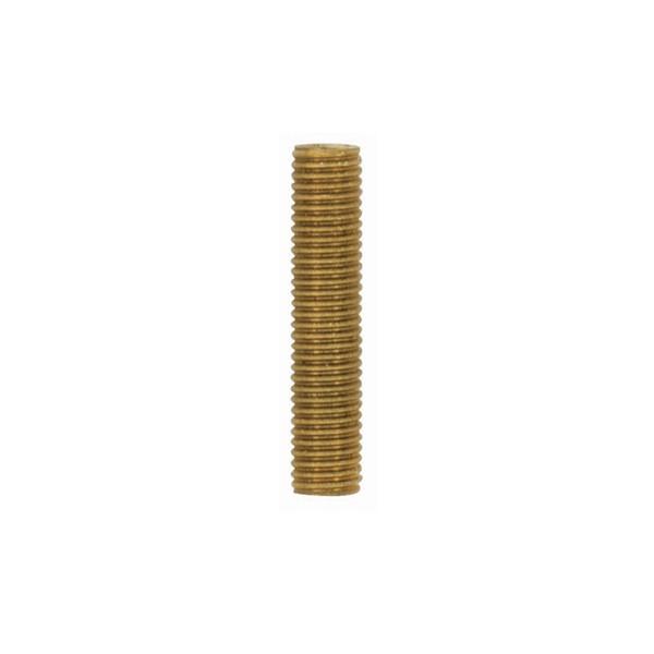 1/8 IP Solid Brass Nipple; Unfinished; 1-1/4&#34; Length; 3/8&#34; Wide