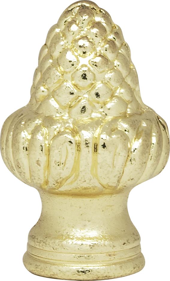 Acorn Finial; 1-1/2&#34; Height; 1/8 IP; Polished Brass Finish