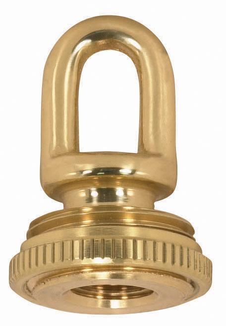 1/4 IP Cast Brass Screw Collar Loops with Ring 1/4 IP Fits 1&#34; Canopy Hole Ring