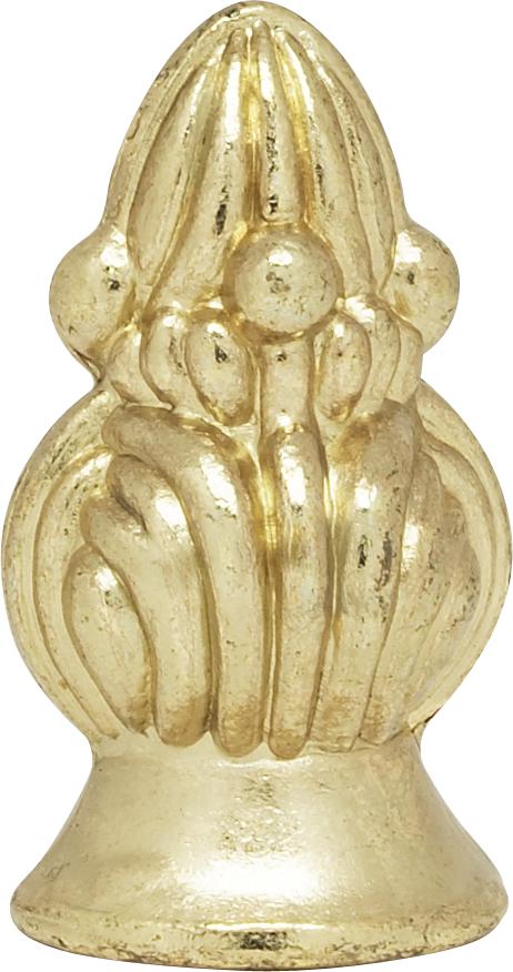 Bud Finial; 1-3/8&#34; Height; 1/8 IP; Polished Brass Finish