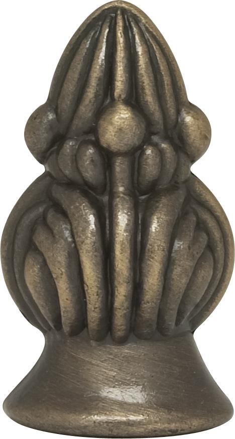 Bud Finial; 1-3/8&#34; Height; 1/8 IP; Antique Brass Finish