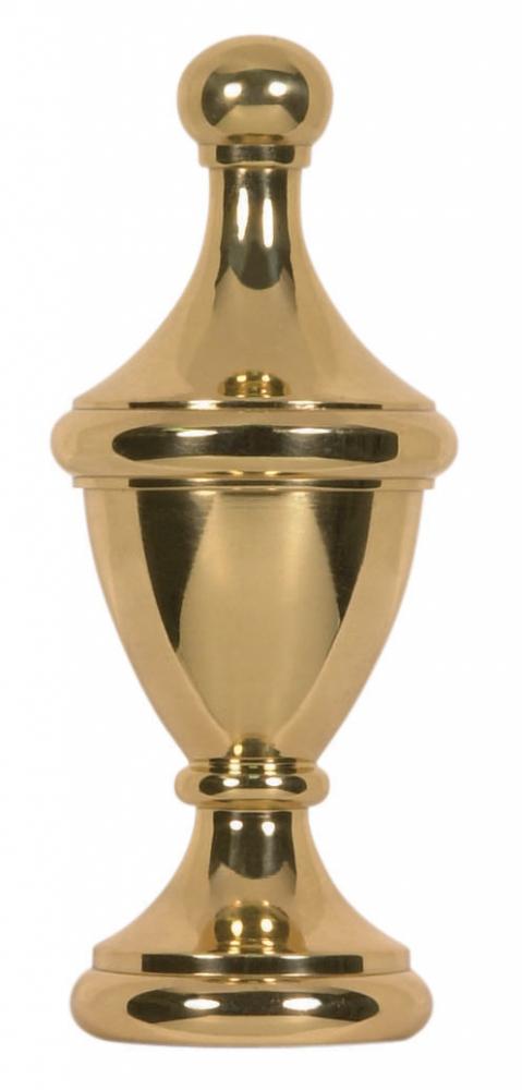 Large Urn Finial; 2-3/4&#34; Height; 1/8 IP; Polished Brass Finish