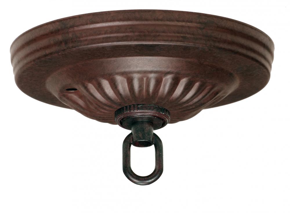 Ribbed Canopy Kit; Old Bronze Finish; 5&#34; Diameter; 1-1/16&#34; Center Hole; Includes Hardware;