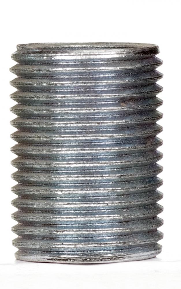 3/8 IP Steel Nipple; Zinc Plated; 7/8&#34; Length; 5/8&#34; Wide