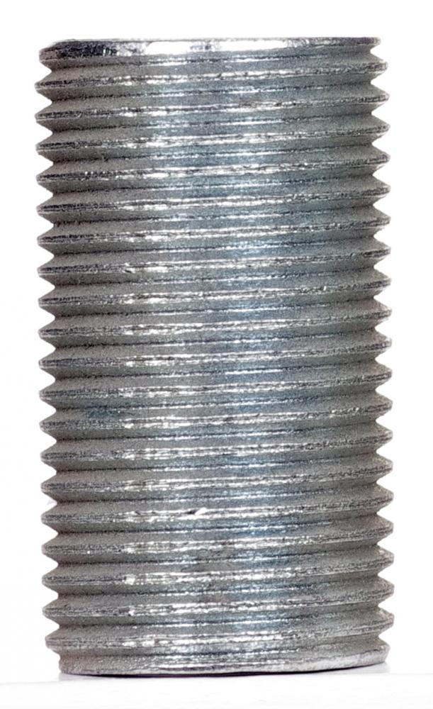 3/8 IP Steel Nipple; Zinc Plated; 1-1/8&#34; Length; 5/8&#34; Wide
