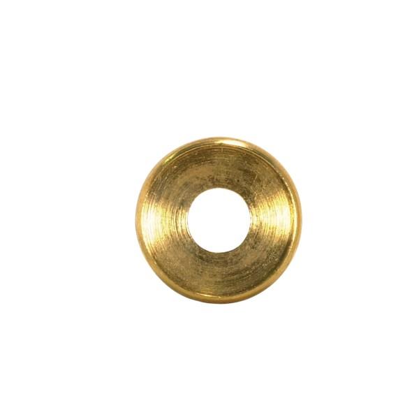 Turned Brass Double Check Ring; 1/8 IP Slip; Burnished And Lacquered; 3/4&#34; Diameter