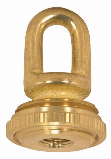 1/8 IP Cast Brass Screw Collar Loop With Ring; Fits 1&#34; Canopy Hole; 1-1/8&#34; Ring Diameter;
