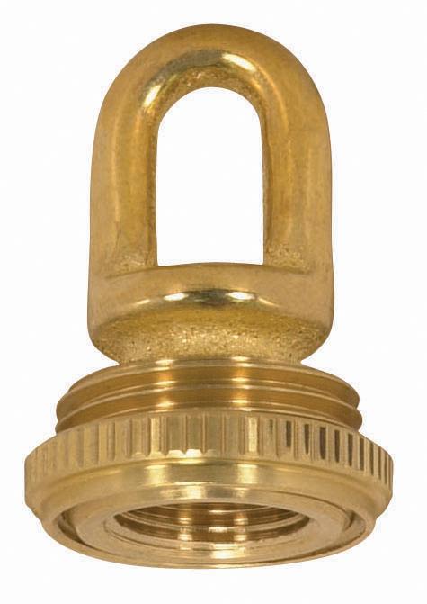 3/8 IP Cast Brass Screw Collar Loop With Ring; Fits 1&#34; Canopy Hole; 1-1/8&#34; Ring Diameter;