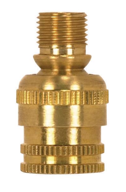 Solid Brass Knurled Swivel; 1/8 M x 1/8 F; 1-3/16&#34; Height; Unfinished